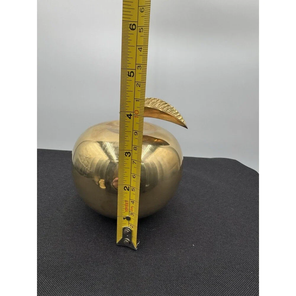 Vintage THE MASTER TEACHER Brass Apple Award Develop Support Honor With Sticker